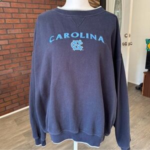 Vintage Red Oak Sportswear North Carolina Tar Heels Sweatshirt Navy XXL